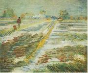 Vincent Van Gogh Landscape with Snow Sweden oil painting artist